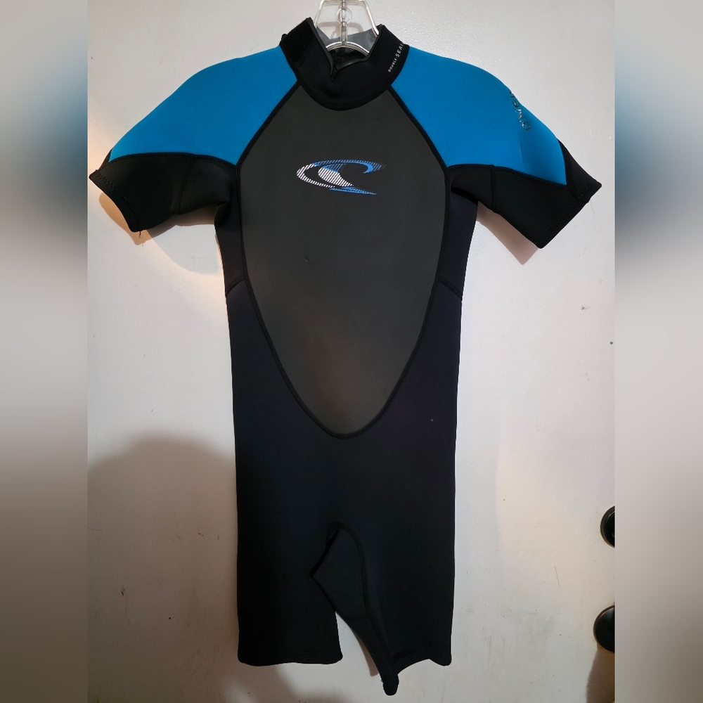 Kids Swim Wetsuit in Black and Blue
